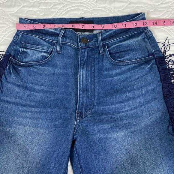 3X1 Higher Ground Crop Spanish Fringe Blue Jeans Western Country Size 25 - Picture 5 of 8